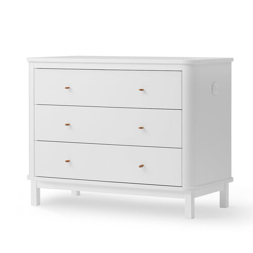 Oliver Furniture Wood dresser with 3 drawer white