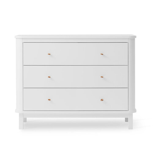 Oliver Furniture Wood dresser with 3 drawer white
