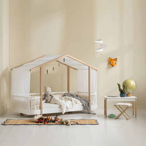 Oliver Furniture Wood Original Floor Bed 90x200 white-oak