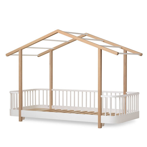 Oliver Furniture Wood Original Umbau zum Hausbett weiß-Eiche