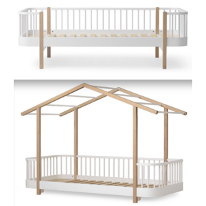 Oliver Furniture Wood Original Conversion Kit to House Bed 90x200 white-oak