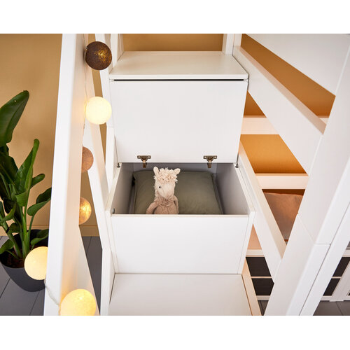 LIFETIME KIDSROOMS Original Hochbett  mit Treppe 90 x 200 weiß LIFETIME KIDSROOMS Original Hochbett  mit Treppe 90 x 200 weiß