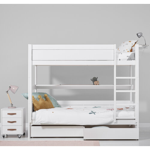 LIFETIME KIDSROOMS Original Etagenbett 90 x 200 mit Leiter in whitewash LIFETIME KIDSROOMS Original Etagenbett 90 x 200 mit Leiter in whitewash