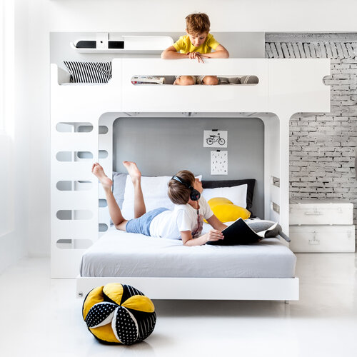 Rafa-kids A120 Jugendbett 125 x 205 cm - Weiß laminiert HPL Rafa-kids A120 Jugendbett 125 x 205 cm - Weiß laminiert HPL