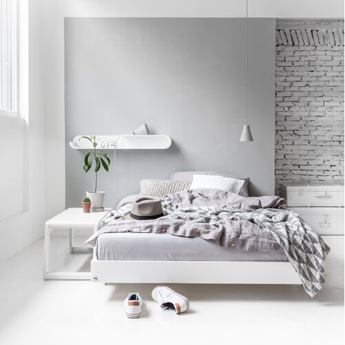 Rafa-kids A120 Jugendbett 125 x 205 cm - Weiß laminiert HPL Rafa-kids A120 Jugendbett 125 x 205 cm - Weiß laminiert HPL