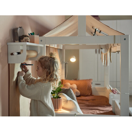 LIFETIME KIDSROOMS basic bed with roof construction for fabric roof white LIFETIME KIDSROOMS basic bed with roof construction for fabric roof white