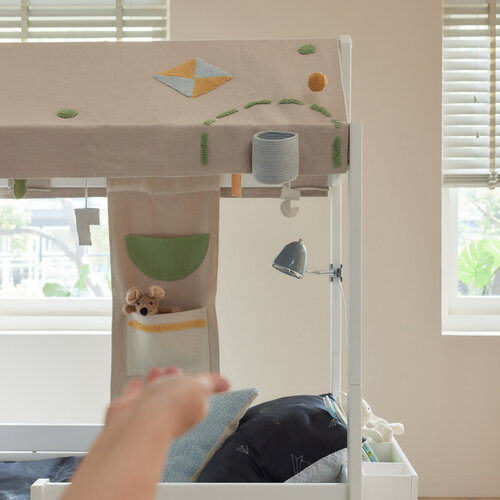 LIFETIME KIDSROOMS basic bed with roof construction for fabric roof white LIFETIME KIDSROOMS basic bed with roof construction for fabric roof white