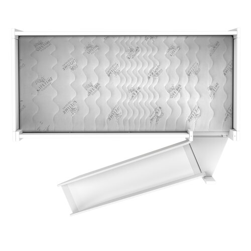 LIFETIME KIDSROOMS Fun slider for Midhigh Bed whitewash
