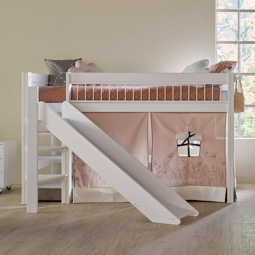 LIFETIME KIDSROOMS Fun slider for Midhigh Bed whitewash