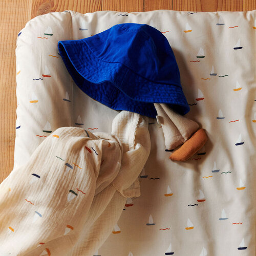 DEAR APRIL Changing Cushion Pond Boats 65 x 74