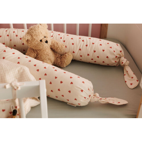 DEAR APRIL Bettschlange Little Love rote Herzen DEAR APRIL Bettschlange Little Love rote Herzen