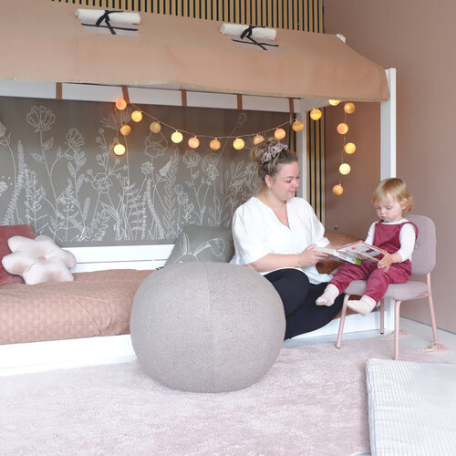 LIFETIME KIDSROOMS Lichterkette mit Baumwollkugeln Crisp Peach