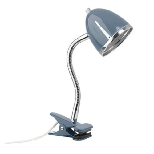 LIFETIME KIDSROOMS Klemmlampe Blue Shade mit Chrom Kante