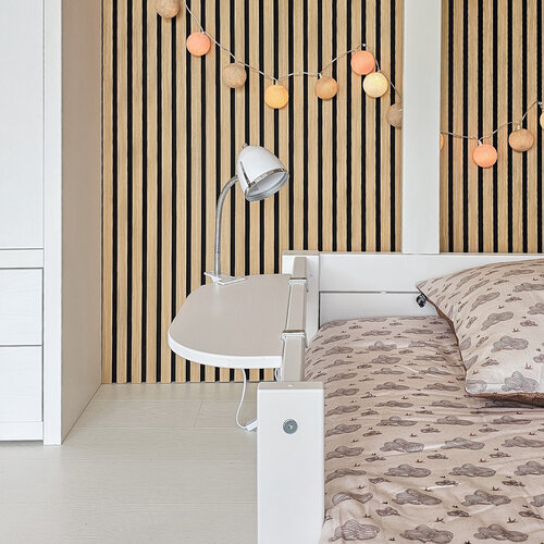 LIFETIME KIDSROOMS Klemmlampe weiß mit Chrom Kante