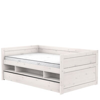 Original Kojenbett mit Bettkasten whitewash