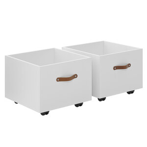 LIFETIME KIDSROOMS 2 toy boxes on wheels white