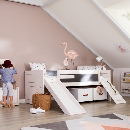 LIFETIME KIDSROOMS 2 toy boxes on wheels white