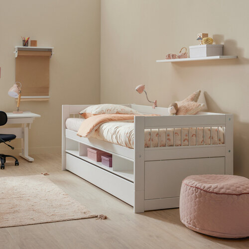 LIFETIME KIDSROOMS Kojenbett Breeze mit Bettkasten weiß