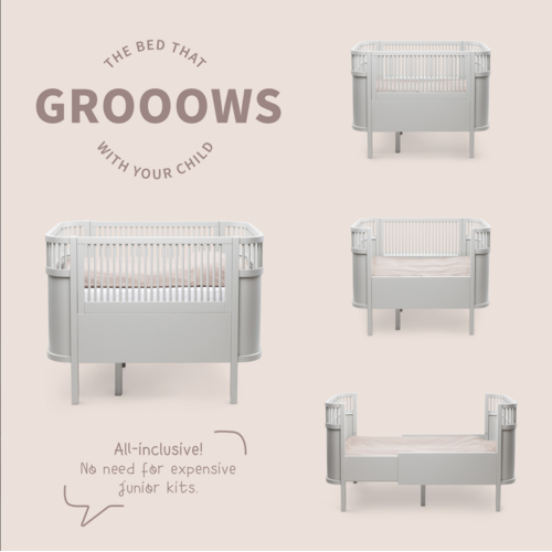 Sebra Baby & junior bed Noos Stone