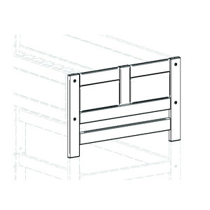 LIFETIME KIDSROOMS Headboard with entry whitewash