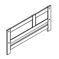 Kopfteil mit Einstieg 120 whitewash