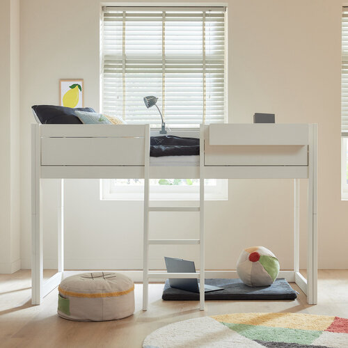 LIFETIME KIDSROOMS 4-in-1 Hausbett für Stoffdach whitewash