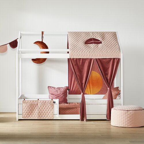 LIFETIME KIDSROOMS 4-in-1 Hausbett für Stoffdach whitewash