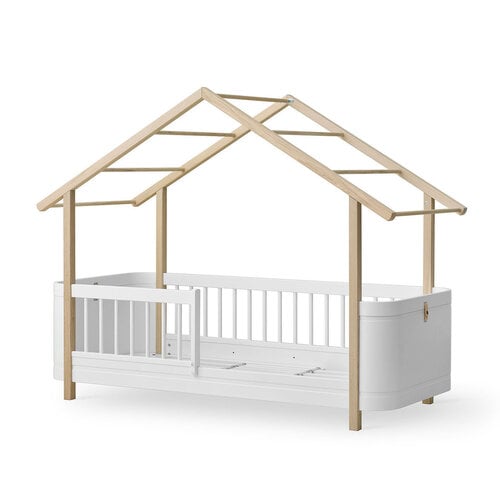 Oliver Furniture Wood Mini+ Hausbett weiß-Eiche