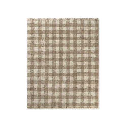 Lorena Canals Waschbarer Teppich Vichy Marron - Kastanie braun