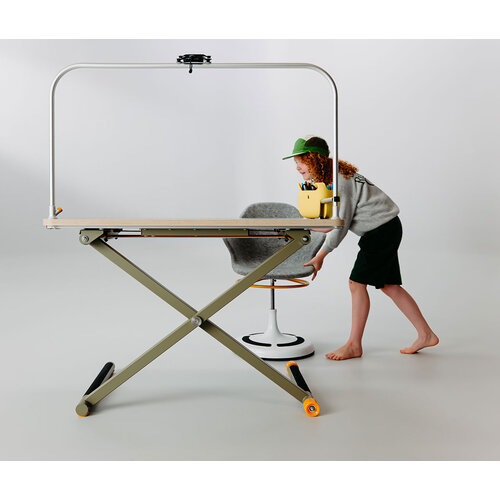 poptop Höhenverstellbarer Kinderschreibtisch grün