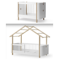 Conversion Mini+ baby bed white oak to house bed