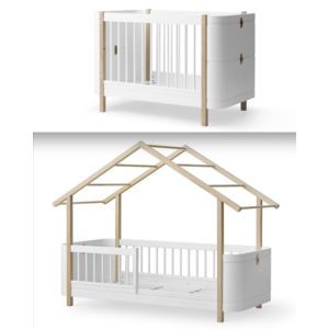 Oliver Furniture Conversion Mini+ baby bed white oak to house bed Oliver Furniture Conversion Mini+ baby bed white oak to house bed