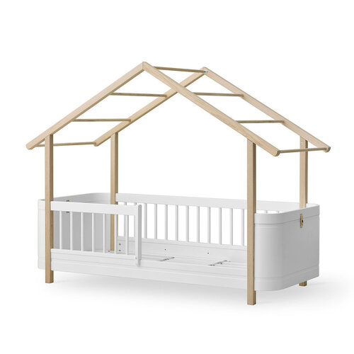 Oliver Furniture Umbau Wood Mini+ Babybett weiß-Eiche zum Hausbett