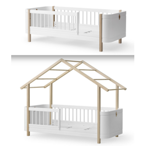 Oliver Furniture Umbau Wood Mini+ Juniorbett weiß-Eiche zum Hausbett
