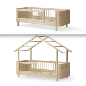 Oliver Furniture Umbau Wood Mini+ Juniorbett Eiche zum Hausbett