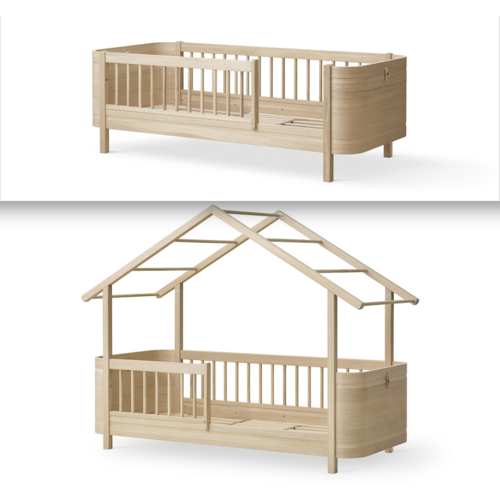 Oliver Furniture Umbau Wood Mini+ Juniorbett Eiche zum Hausbett