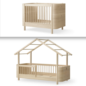Oliver Furniture Conversion Mini+ baby bed white oak to house bed Oliver Furniture Conversion Mini+ baby bed white oak to house bed