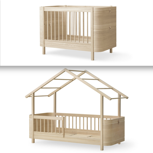 Oliver Furniture Umbau Wood Mini+ Babybett Eiche zum Hausbett Oliver Furniture Umbau Wood Mini+ Babybett Eiche zum Hausbett