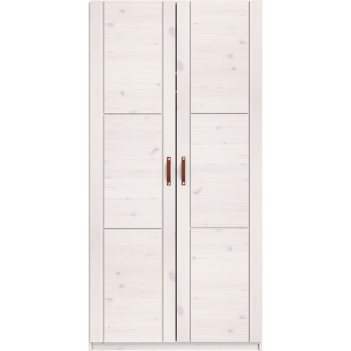 LIFETIME KIDSROOMS Kleiderschrank 100 cm mit 2 Türen in whitewash