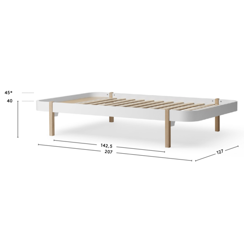 Oliver Furniture Wood Original Lounger Bett 120 x 200 cm Eiche Oliver Furniture Wood Original Lounger Bett 120 x 200 cm Eiche