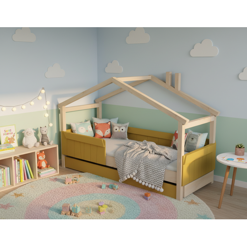 MATHY BY BOLS Star Light Hausbett 2 mit Bettschublade