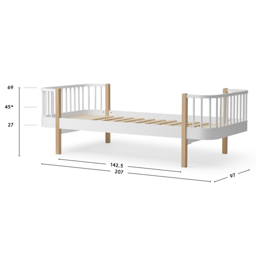 Oliver Furniture Wood Original Einzelbett Eiche