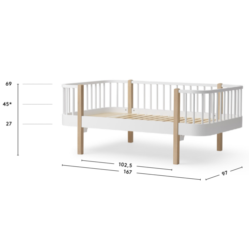 Oliver Furniture Wood Original Junior Bettsofa Eiche