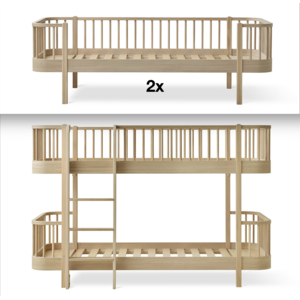 Oliver Furniture Conversion Wood sofa beds to low loft bunk bed oak Oliver Furniture Conversion Wood sofa beds to low loft bunk bed oak