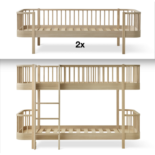 Oliver Furniture Conversion Wood sofa beds to low loft bunk bed oak Oliver Furniture Conversion Wood sofa beds to low loft bunk bed oak