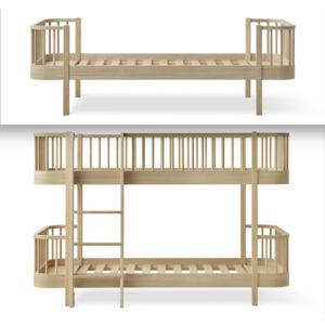 Oliver Furniture Conversion Wood bed to low loft bunk bed oak Oliver Furniture Conversion Wood bed to low loft bunk bed oak