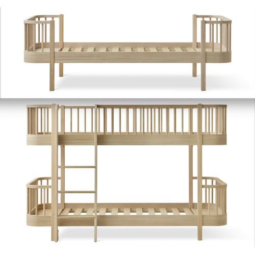 Oliver Furniture Conversion Wood bed to low loft bunk bed oak Oliver Furniture Conversion Wood bed to low loft bunk bed oak