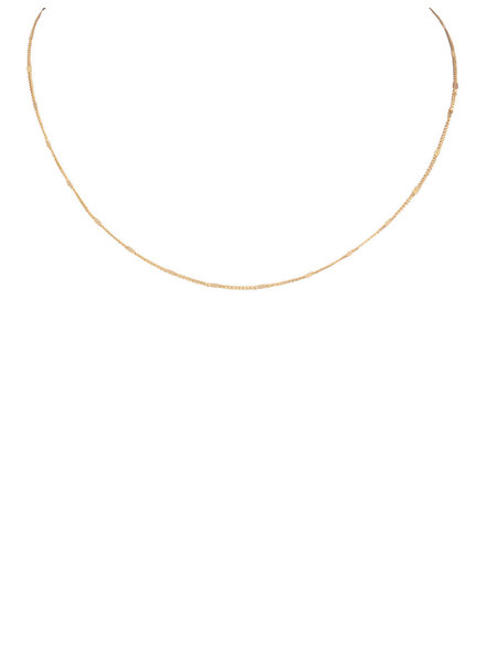 Ellen Beekmans  SHORT FINE NECKLACE WITH A FLAT CHAIN