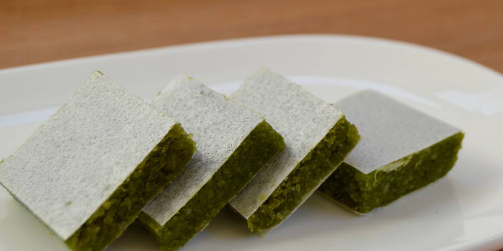 Matcha-marsepein koekjes met grapefruit