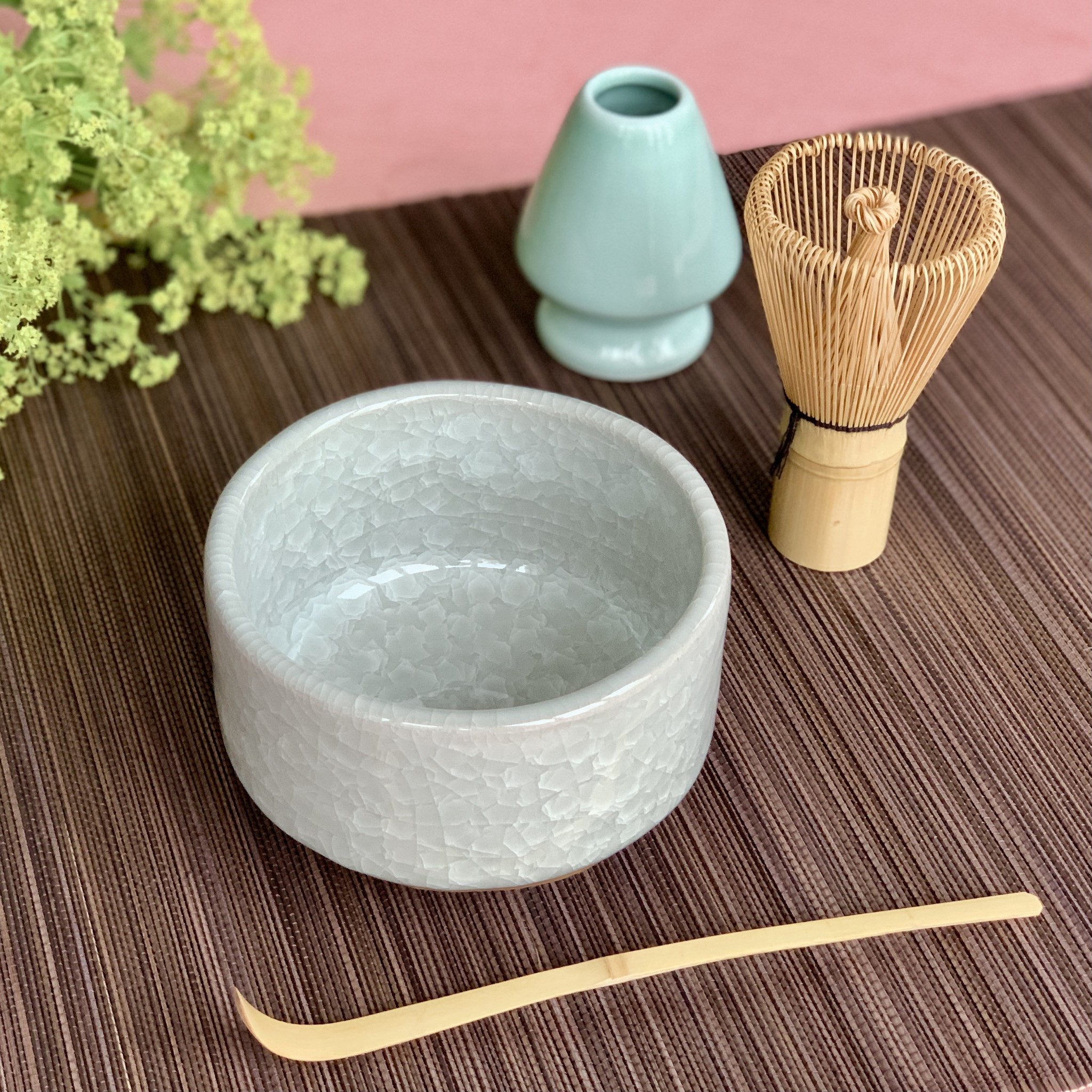 Matcha set kopen? - Compleet Japans Matcha Set met roze kom